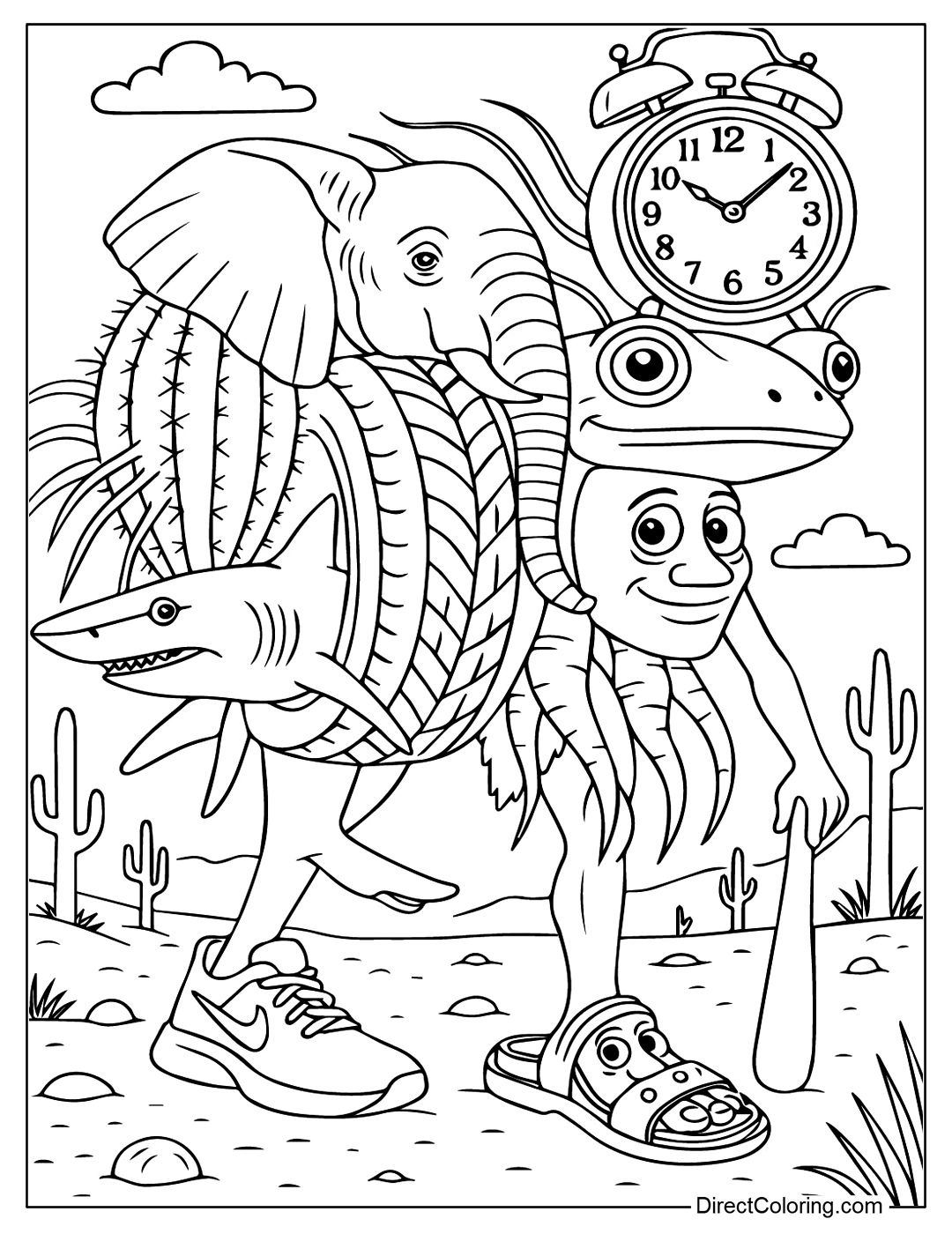 Italian Brainrot Coloring Pages 2