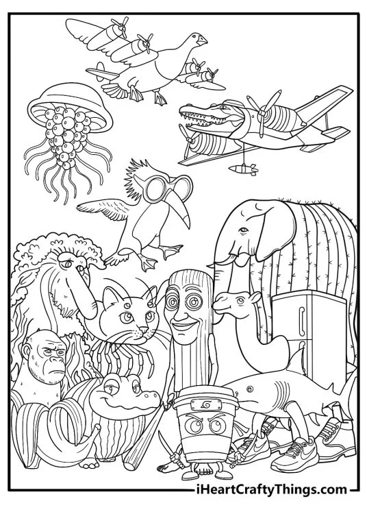 Italian Brainrot Coloring Pages 3
