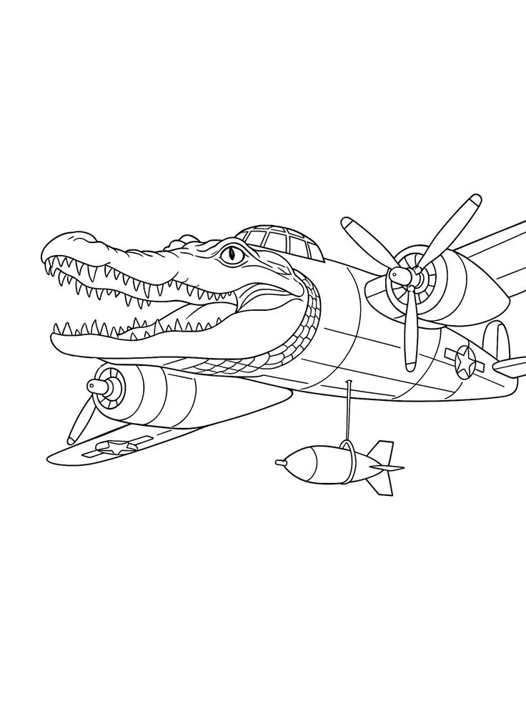 Italian Brainrot Coloring Pages 4