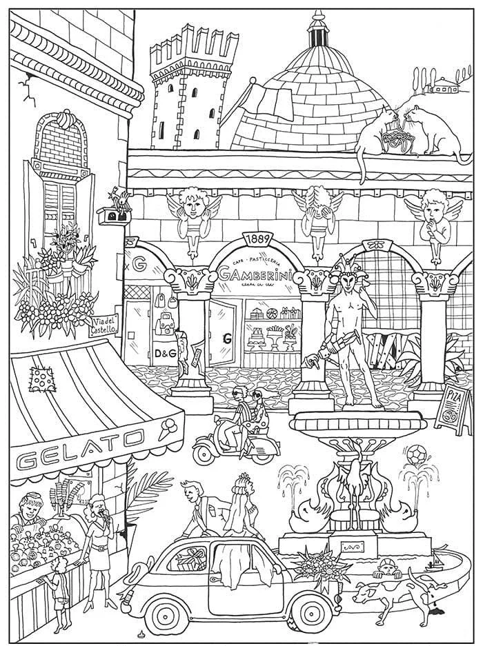 Italy Coloring Pages 20
