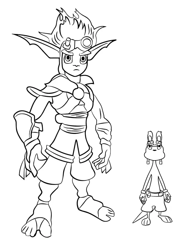 Desenhos de Jak E Daxter Para Colorir 1