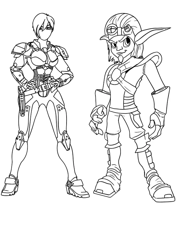 Desenhos de Jak E Daxter Para Colorir 2