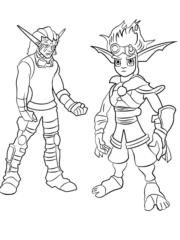 Desenhos de Jak E Daxter Para Colorir 4