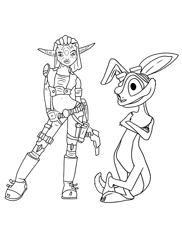 Desenhos de Jak E Daxter Para Colorir 8