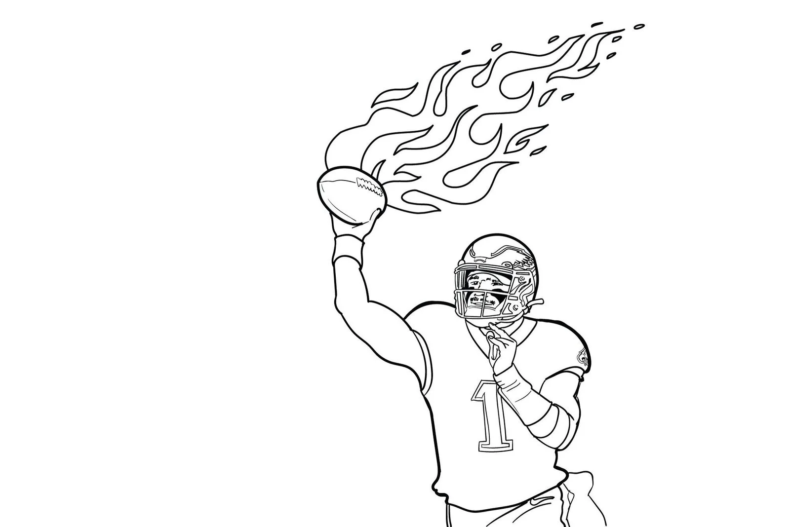 Jalen Hurts Coloring Pages 2