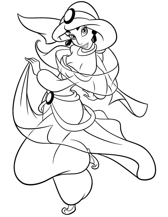 Desenhos de Jasmine Para Colorir 10