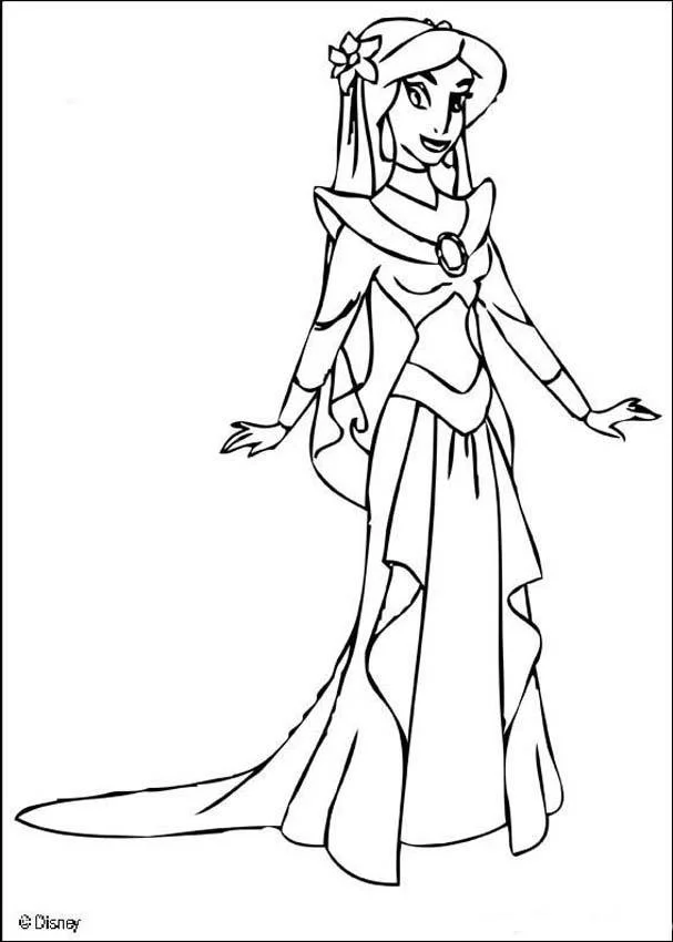 Desenhos de Jasmine Para Colorir 12