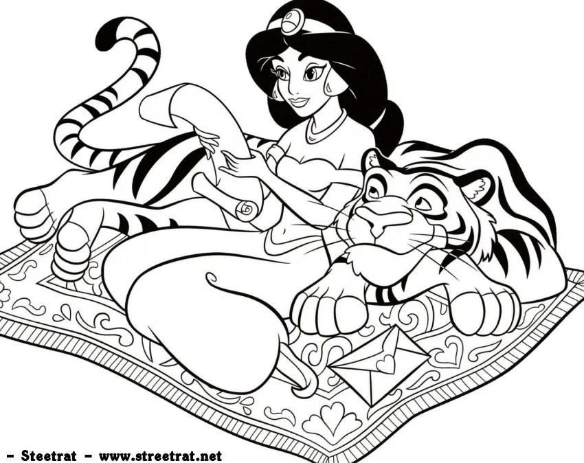 Desenhos de Jasmine Para Colorir 13