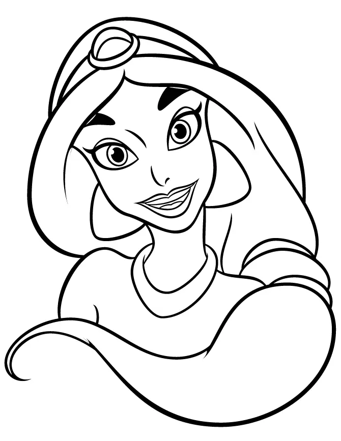 Desenhos de Jasmine Para Colorir 15