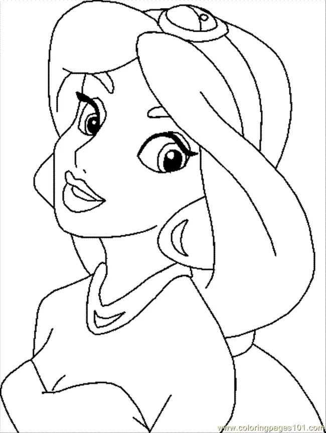 Desenhos de Jasmine Para Colorir 17