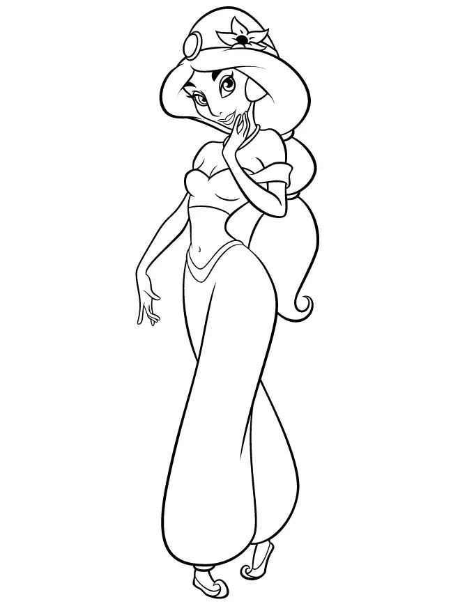 Desenhos de Jasmine Para Colorir 23