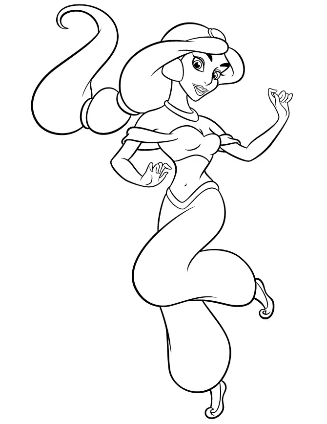 Desenhos de Jasmine Para Colorir 25