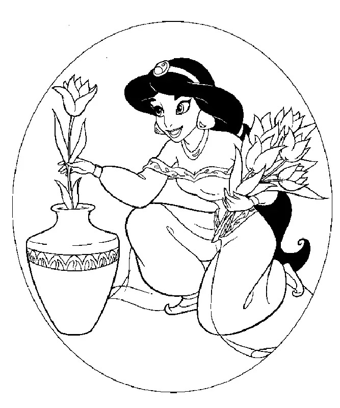 Desenhos de Jasmine Para Colorir 28
