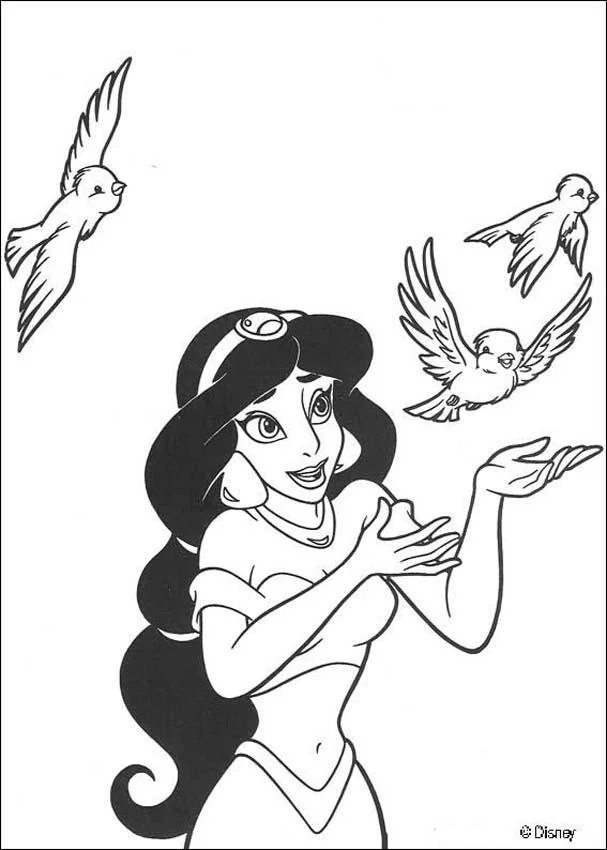 Desenhos de Jasmine Para Colorir 31