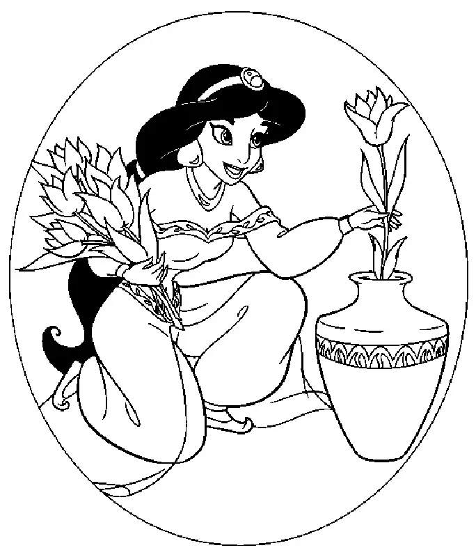 Desenhos de Jasmine Para Colorir 32