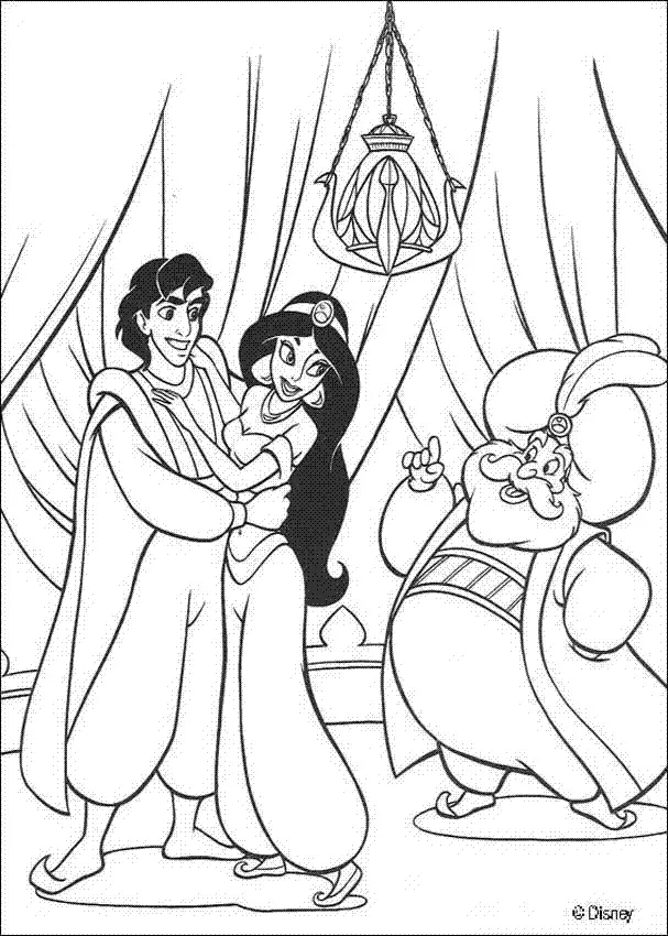 Desenhos de Jasmine Para Colorir 36