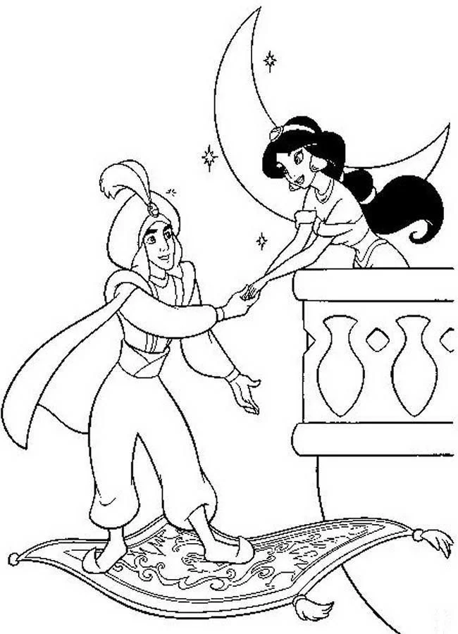 Desenhos de Jasmine Para Colorir 38