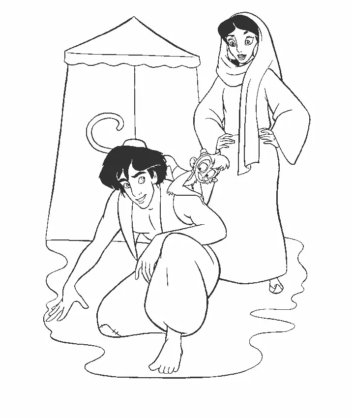 Desenhos de Jasmine Para Colorir 39