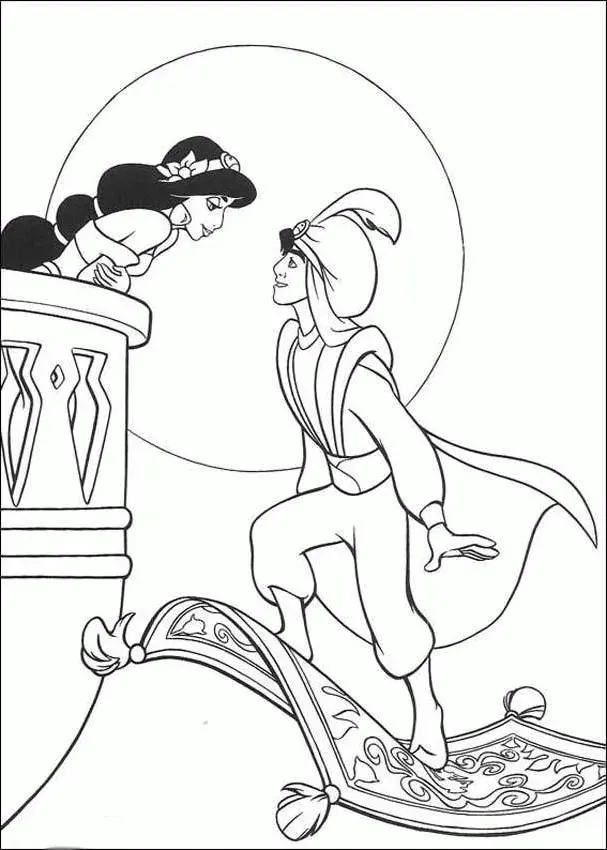 Desenhos de Jasmine Para Colorir 4