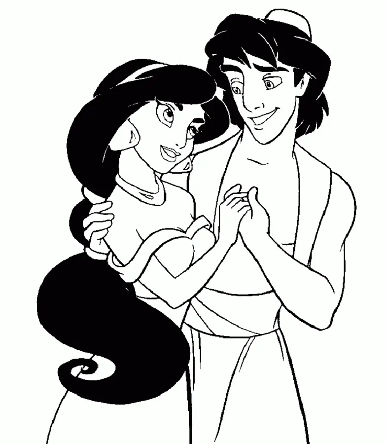 Desenhos de Jasmine Para Colorir 41