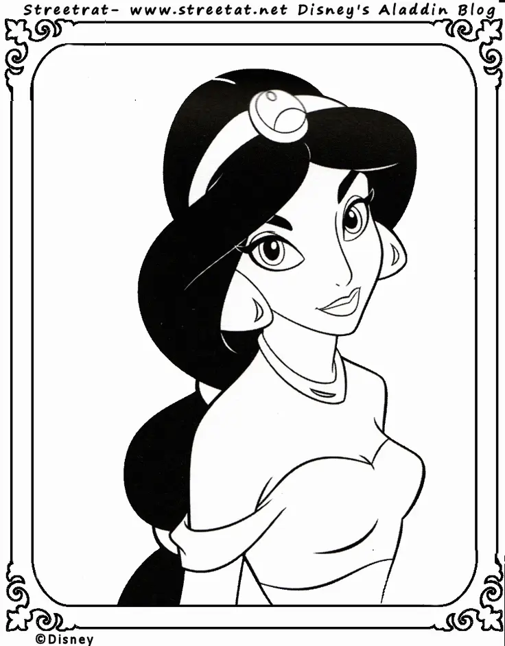 Desenhos de Jasmine Para Colorir 44