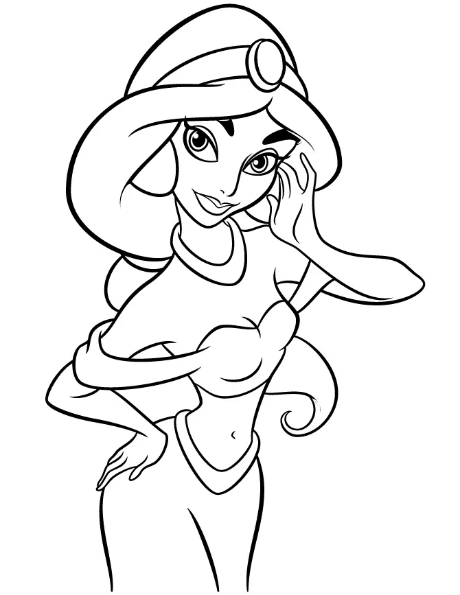 Desenhos de Jasmine Para Colorir 5