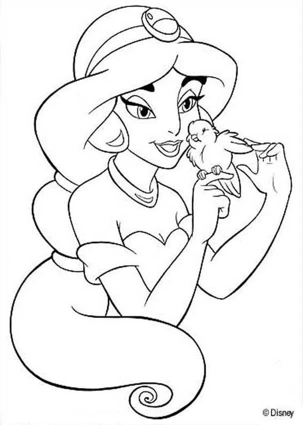 Desenhos de Jasmine Para Colorir 7