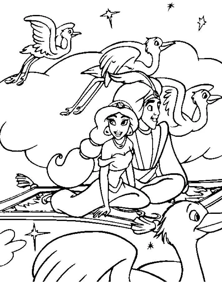 Desenhos de Jasmine Para Colorir 8