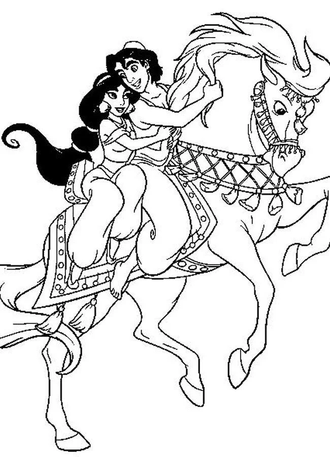 Desenhos de Jasmine Para Colorir 9