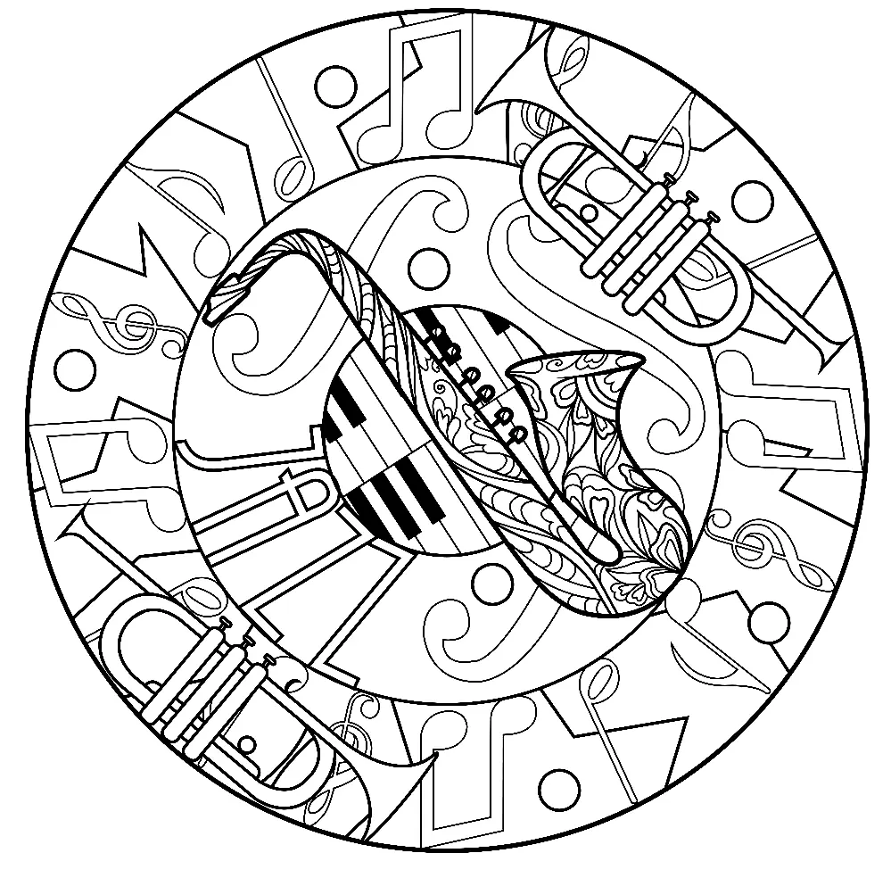 Jazz Coloring Pages 3