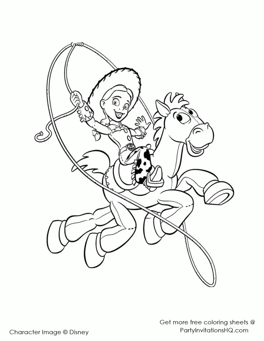 Jessie Toy Story Coloring Pages 17