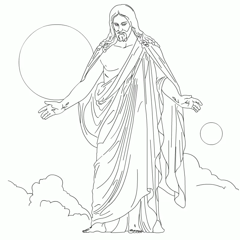Desenhos de Jesus Para Colorir 14