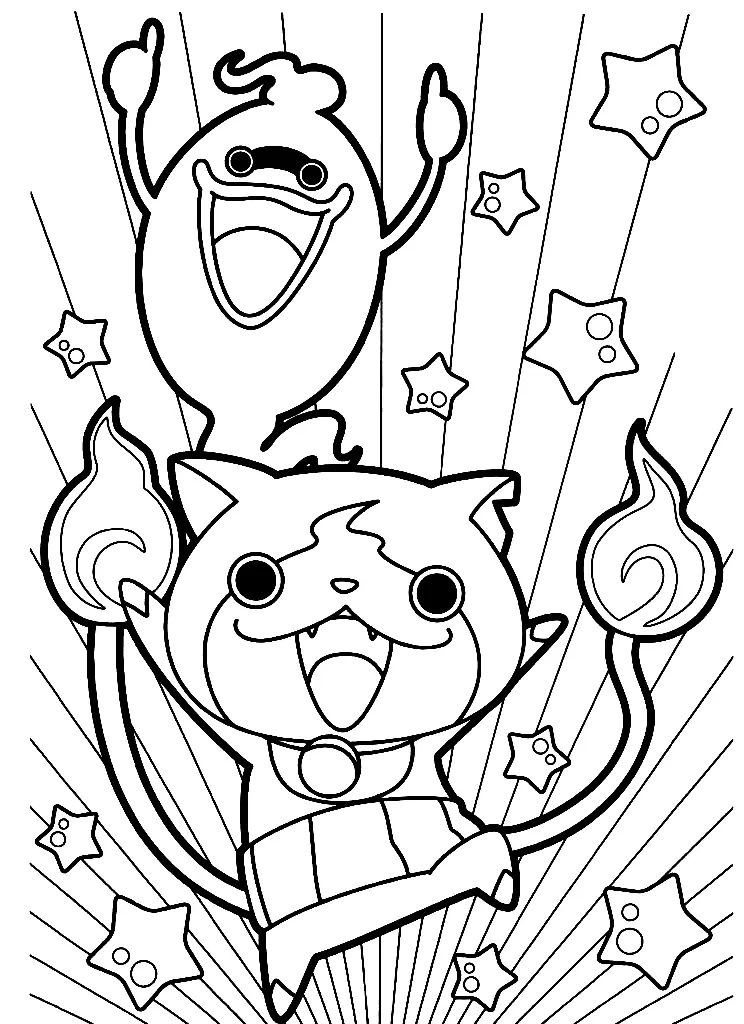Jibanyan Coloring Pages 13
