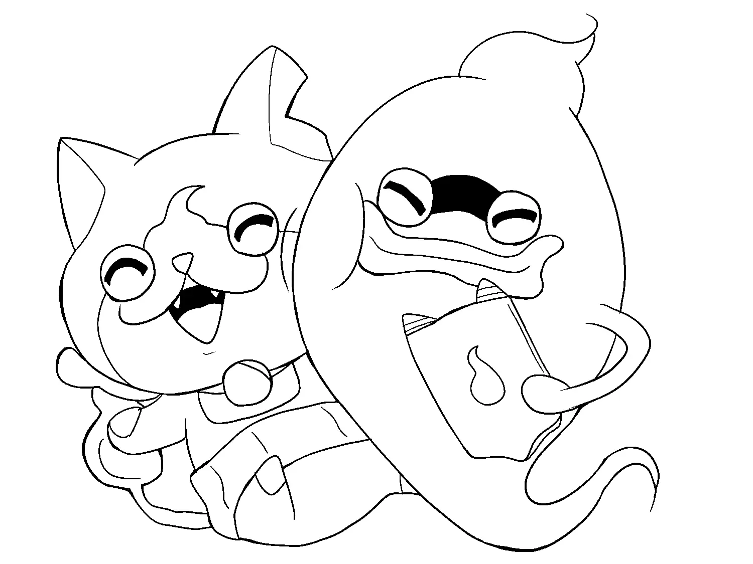 Jibanyan Coloring Pages 18