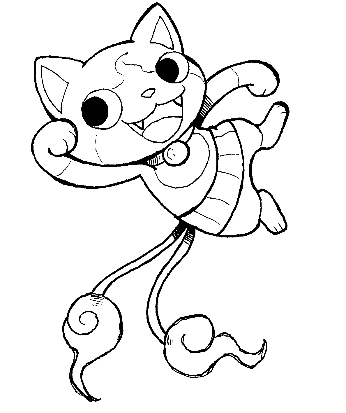 Jibanyan Coloring Pages 21