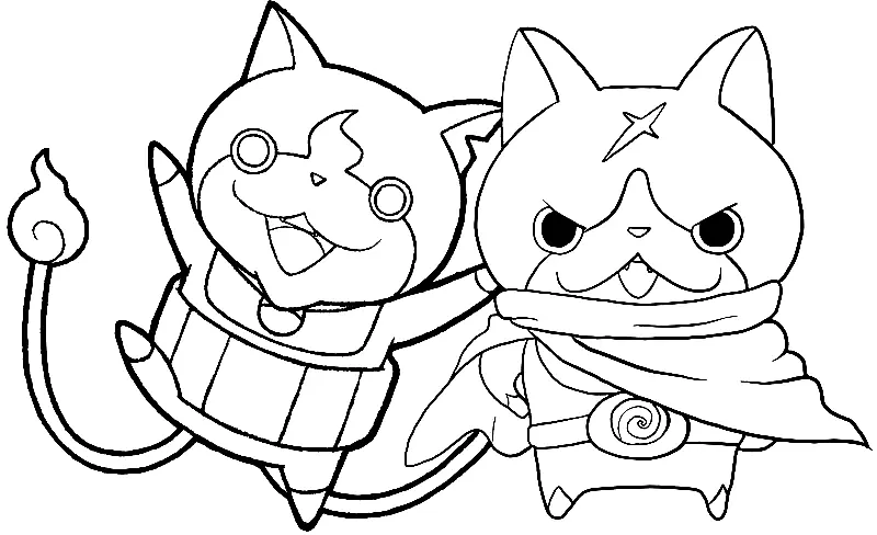 Jibanyan Coloring Pages 23