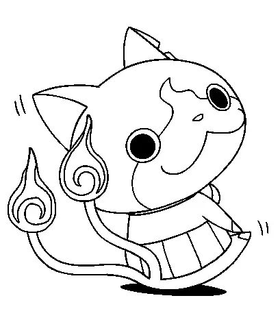 Jibanyan Coloring Pages 24