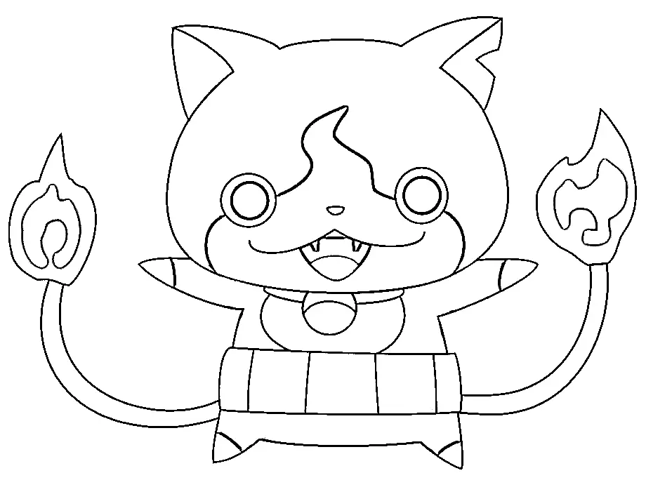Jibanyan Coloring Pages 5