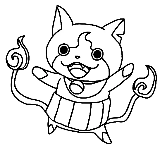 Jibanyan Coloring Pages 6