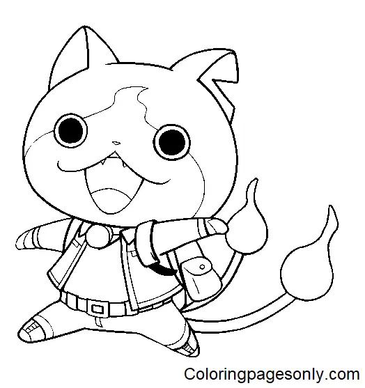 Jibanyan Coloring Pages 8
