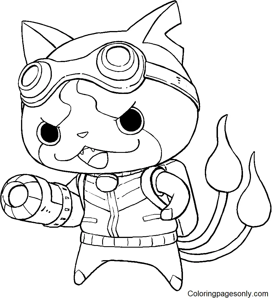 Jibanyan Coloring Pages 9