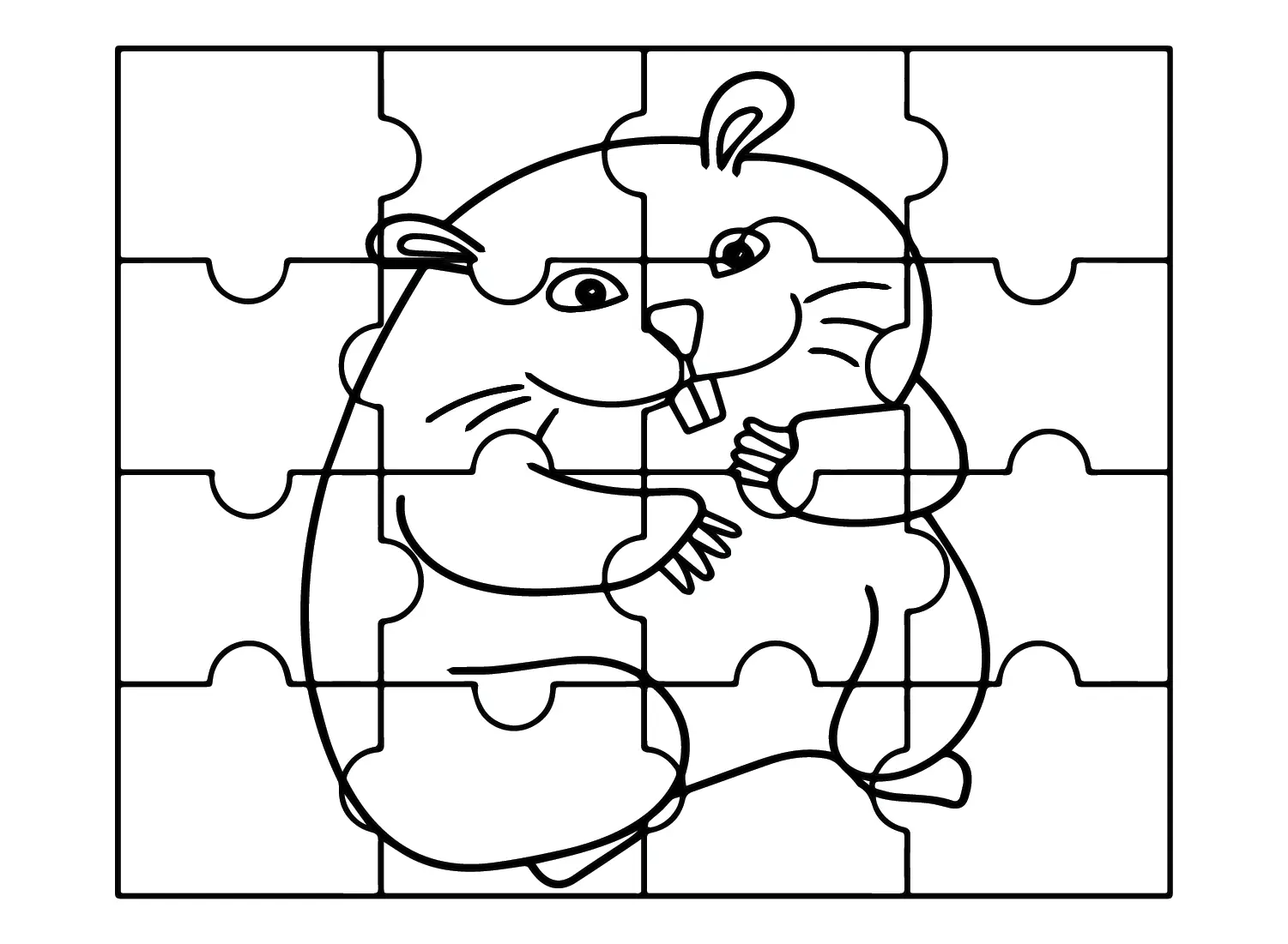 Desenhos de Quebra-Cabecas Para Colorir 1