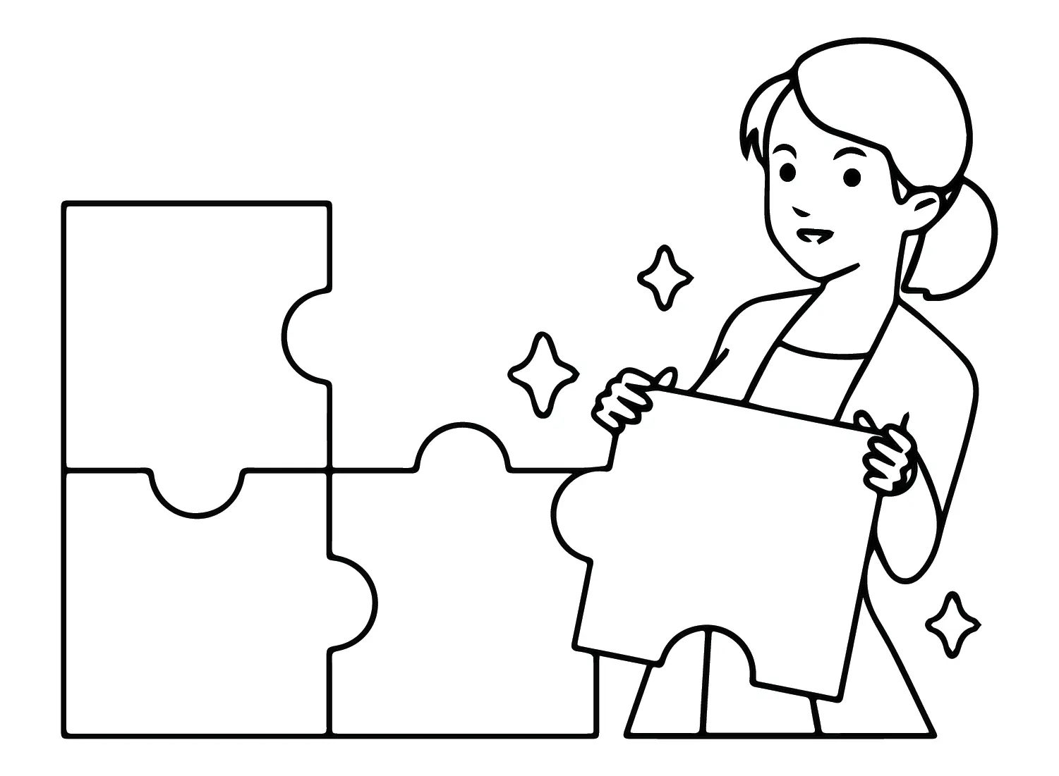 Desenhos de Quebra-Cabecas Para Colorir 19
