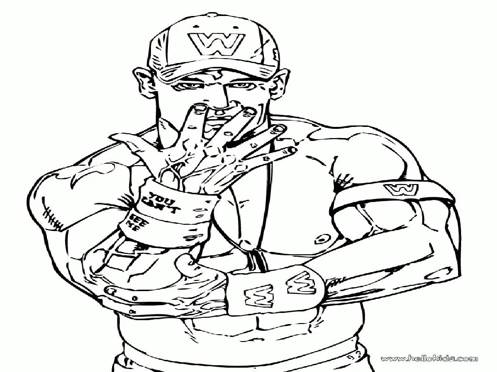 John Cena Para Colorear 11