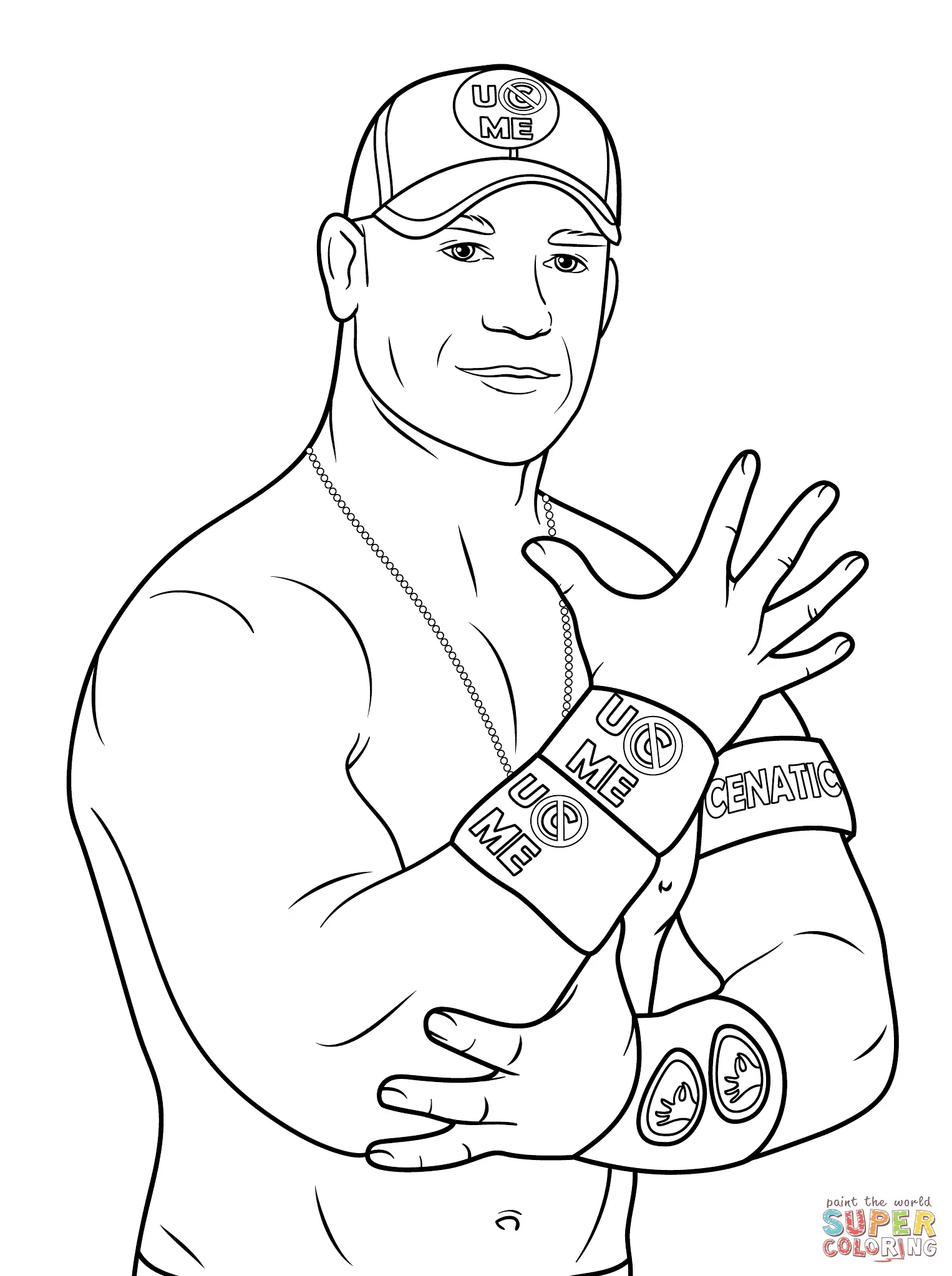 John Cena Para Colorear 2