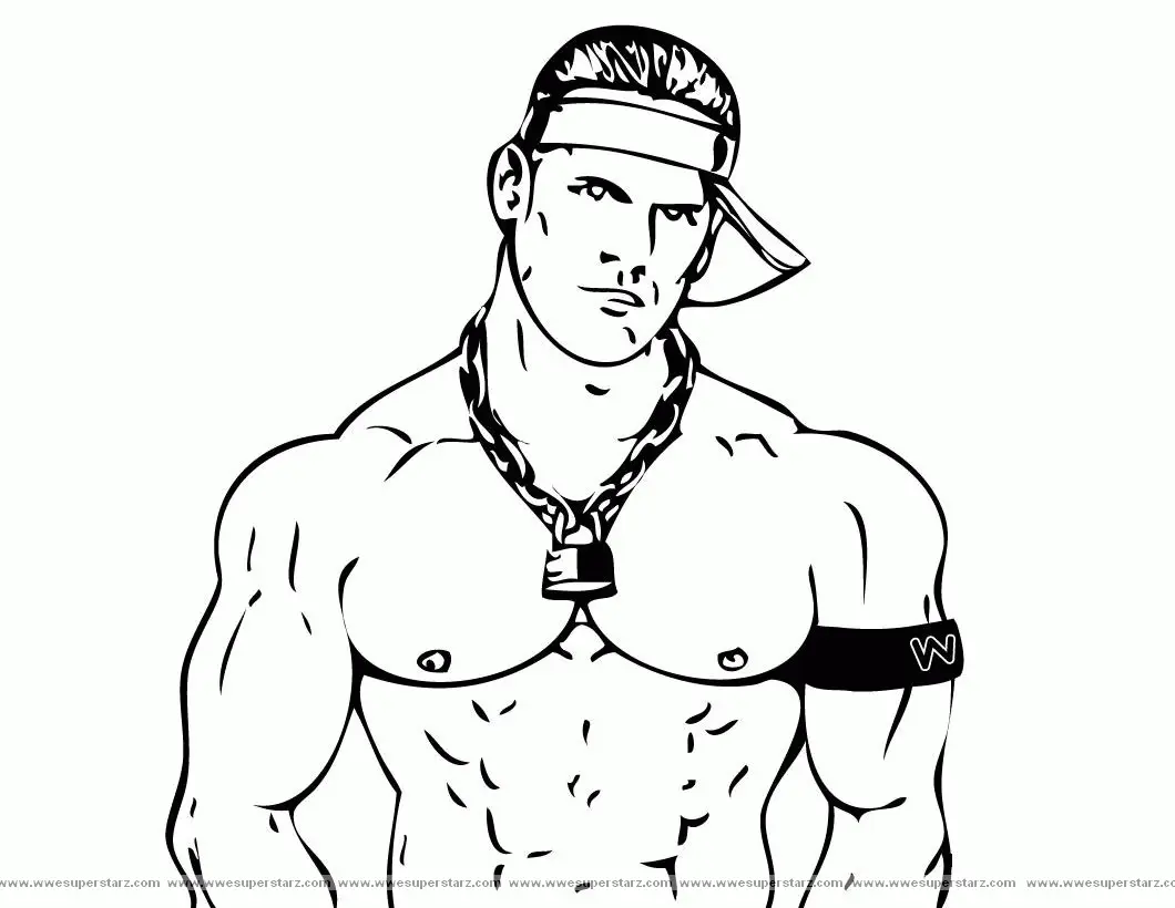 John Cena Para Colorear 3