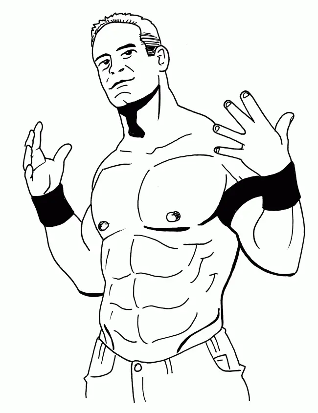 John Cena Para Colorear 4