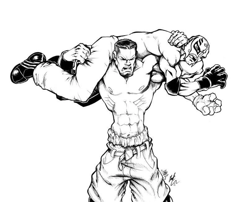 John Cena Para Colorear 5