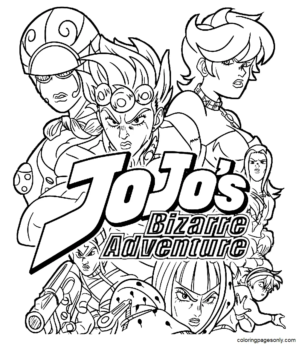 Desenhos de JoJo s Bizarre Adventure Para Colorir 11