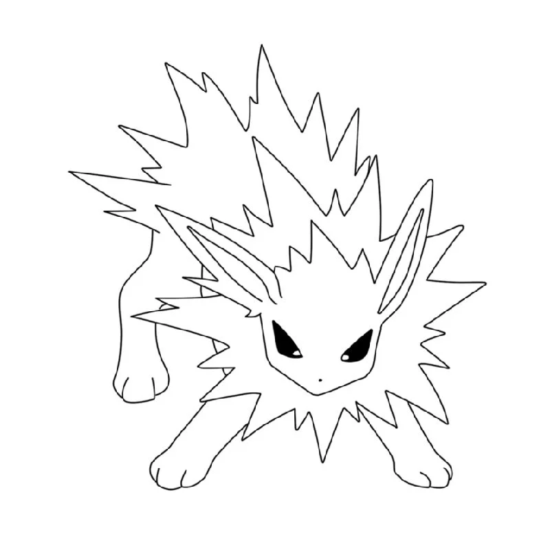 Jolteon para colorir 12